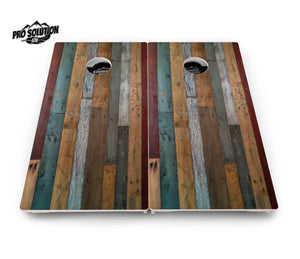 Metallic Wood Planks Cornhole Boards - Pro Solution Lite Series by Cornhole Solutions, custom cornhole board detail photo 3
