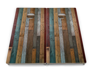 Metallic Wood Planks Cornhole Boards - Professional Tournament Series by Cornhole Solutions, custom cornhole board detail photo 3