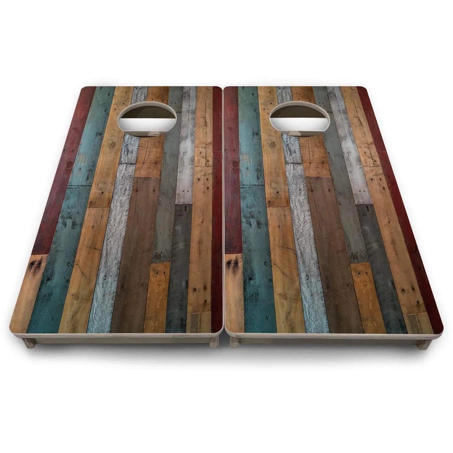 Metallic Wood Planks - Mini or Vacation Size Cornhole Boards by Cornhole Solutions, custom cornhole board detail photo 9