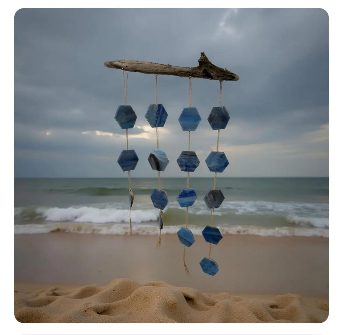 Meticulously Crafted Wind Chime or Wall Decor by Two Beachin' Sisters, Southern home decor main product photo