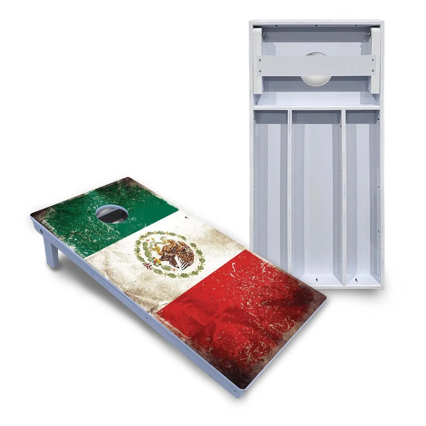 Mexico Flag Cornhole Boards - All Weather Series by Cornhole Solutions, custom cornhole board main product photo