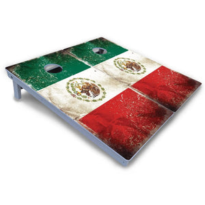 Mexico Flag Cornhole Boards - All Weather Series by Cornhole Solutions, custom cornhole board detail photo 3