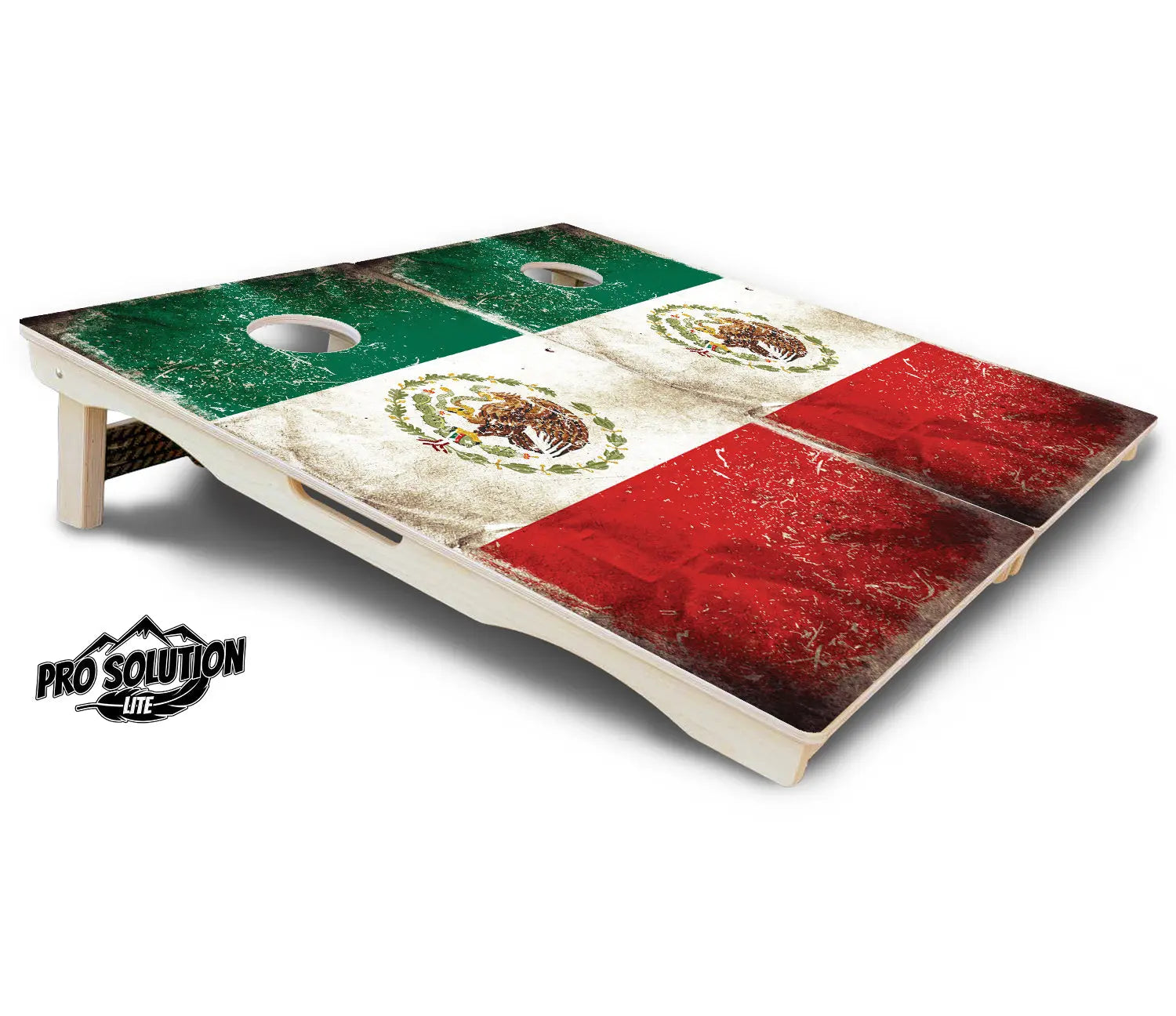 Mexico Flag Cornhole Boards - Pro Solution Lite Series by Cornhole Solutions, custom cornhole board detail photo 5