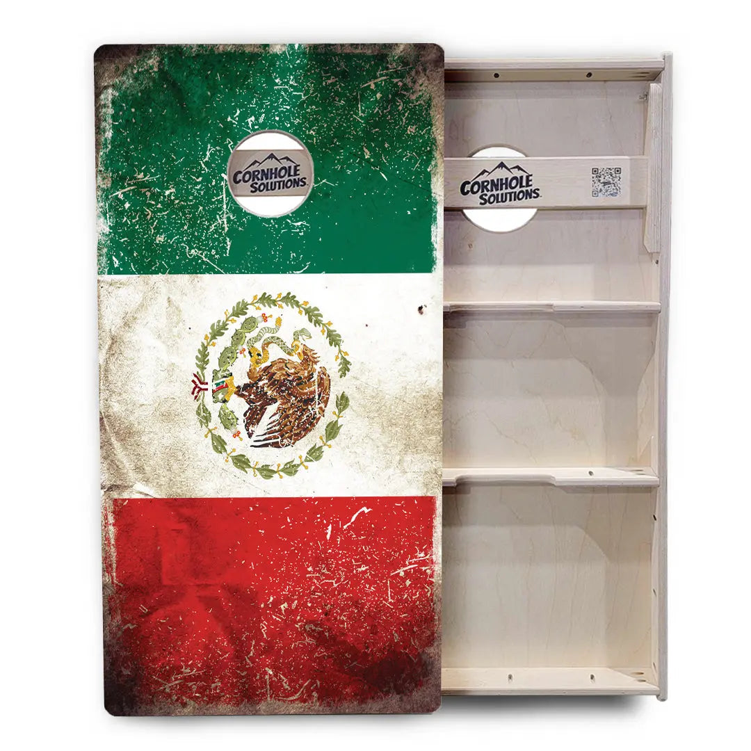 Mexico Flag Cornhole Boards - Professional Tournament Series by Cornhole Solutions, custom cornhole board detail photo 3