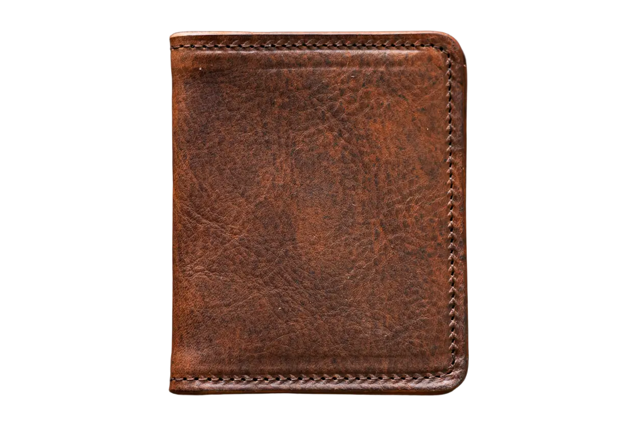 Miles Wallet - Cognac Nemesis Leather by Loyal Stricklin, handmade leather goods detail photo 2