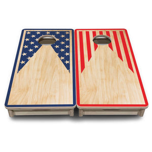 Stars & Stripes Keyhole - Mini or Vacation Size Cornhole Boards by Cornhole Solutions, custom cornhole board detail photo 2