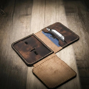 Minimalist Badge Wallet folded for compact everyday carry