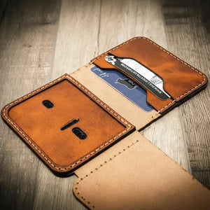 Open Minimalist Badge Wallet highlighting organized storage