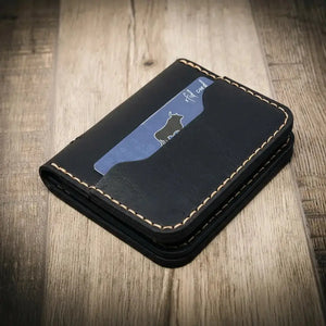 Bull Sheath Leather Minimalist Badge Wallet product view