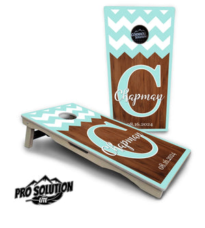 Mint Chevron Cornhole Boards - Pro Solution Lite Series Cornhole Solutions