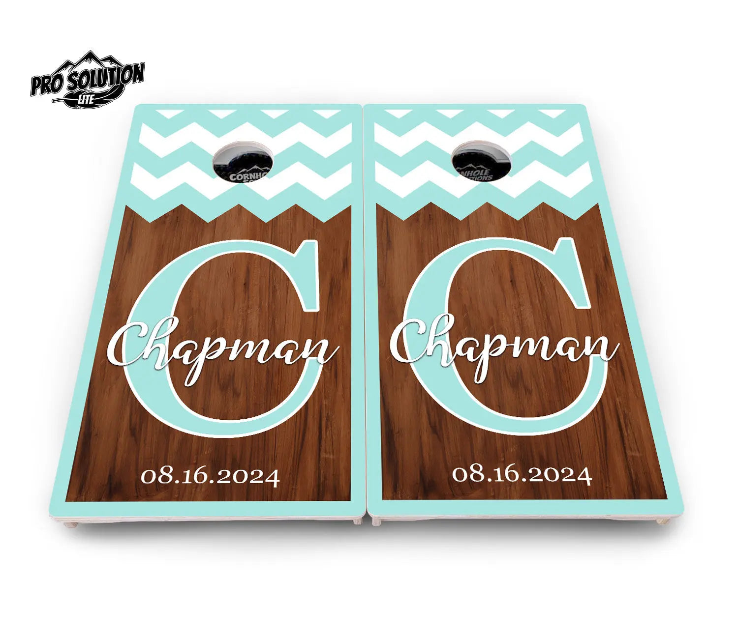 Mint Chevron Cornhole Boards - Pro Solution Lite Series Cornhole Solutions