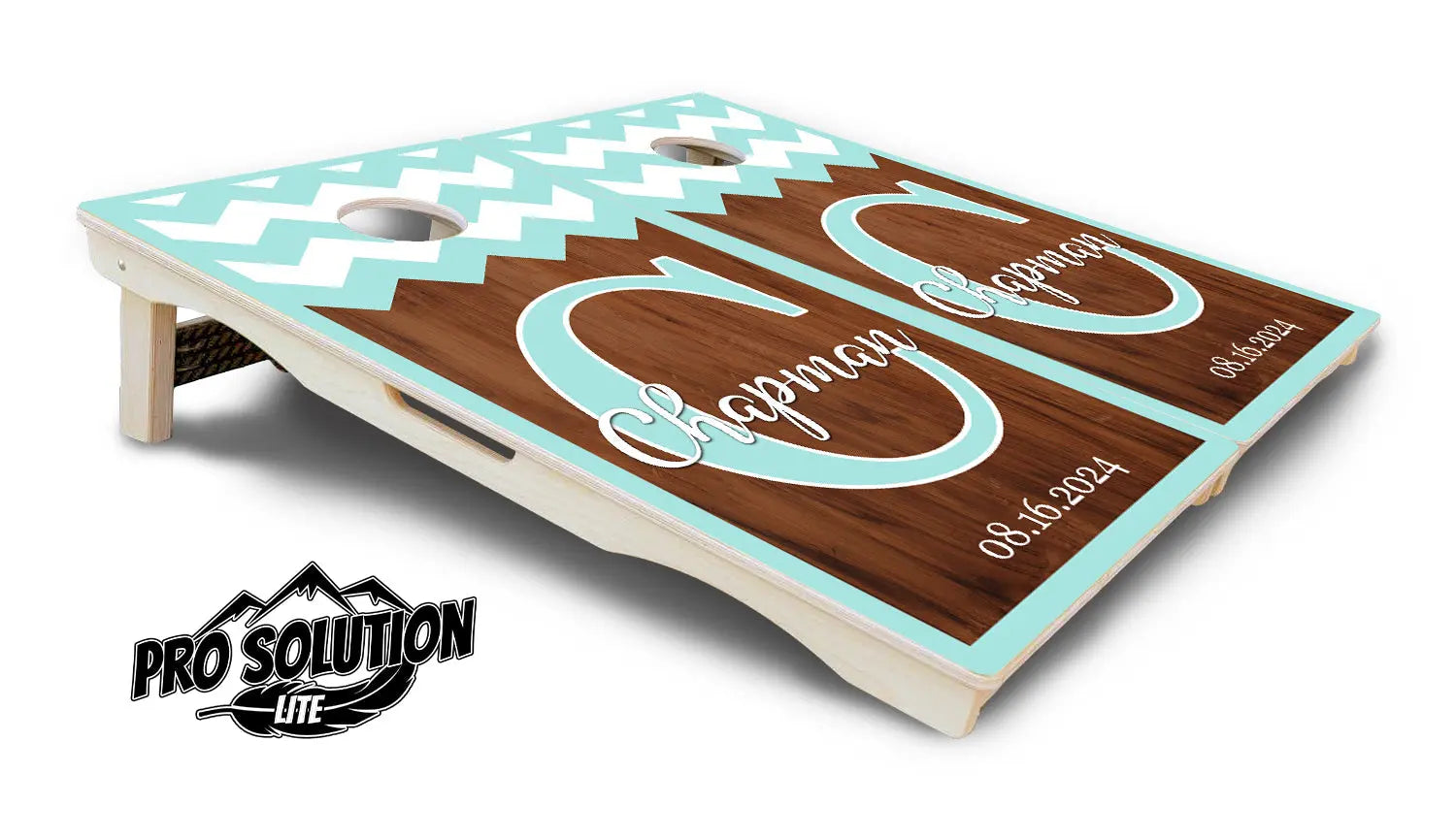 Mint Chevron Cornhole Boards - Pro Solution Lite Series Cornhole Solutions