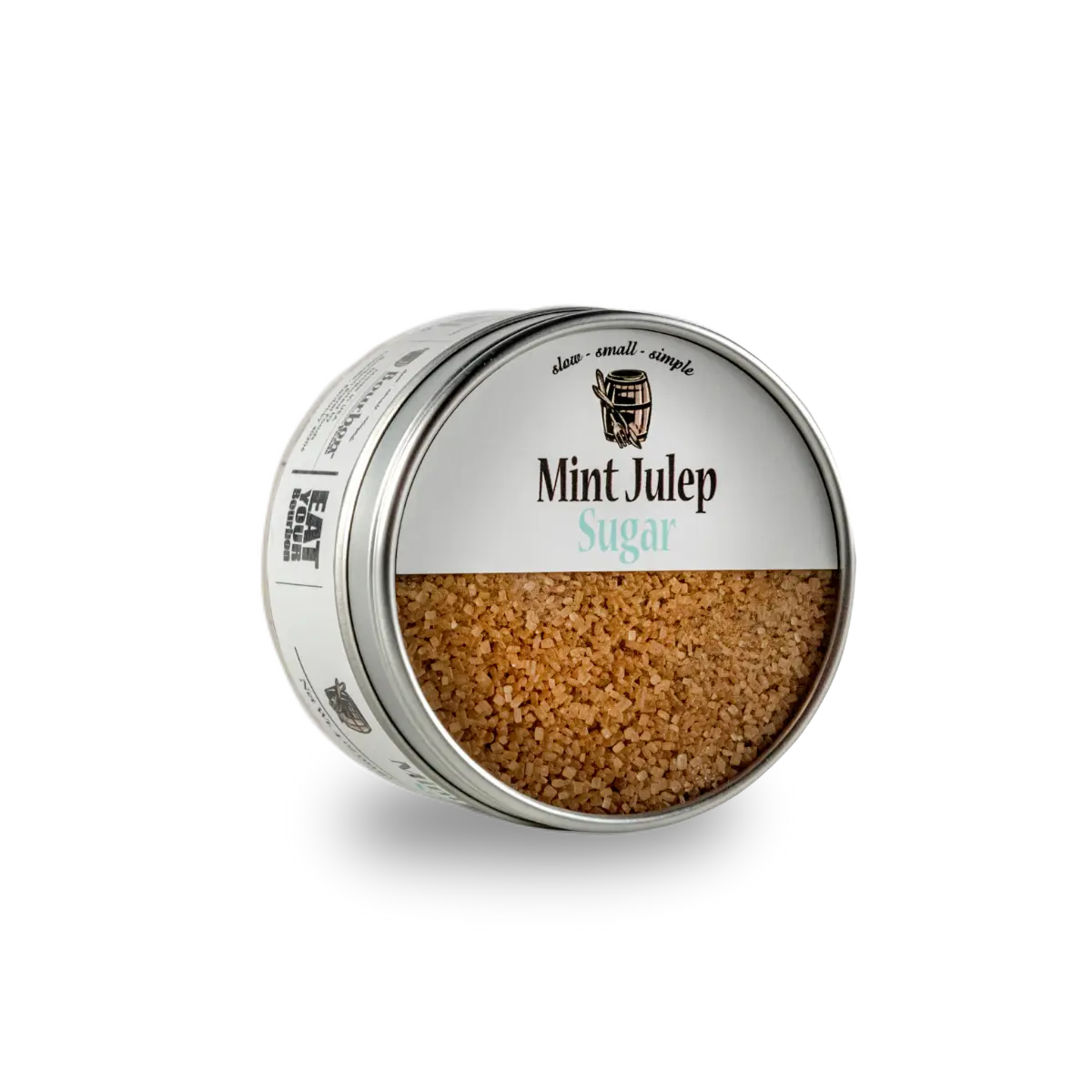 Mint Julep Sugar tin from Bourbon Barrel Foods for cocktails and desserts