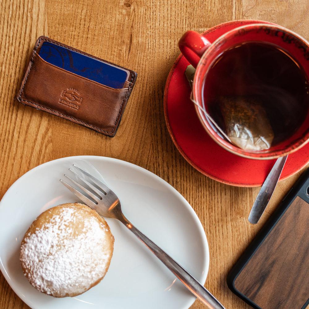 Benjamin Leather Front Pocket Wallet by Mission Mercantile Leather Goods, Southern food gift main product photo