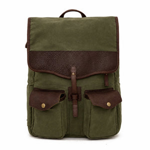 Campaign Waxed Canvas Backpack by Mission Mercantile Leather Goods, handmade leather goods detail photo 19