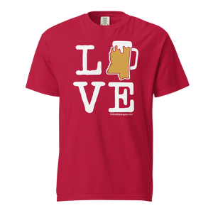 Mississippi Beer Mug Tee - LOVE - COMFORT COLORS BRAND TEE Drink Beer Gear