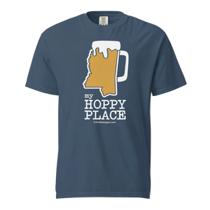 Mississippi Beer Mug Tee - My Hoppy Place - COMFORT COLORS BRAND TEE Drink Beer Gear