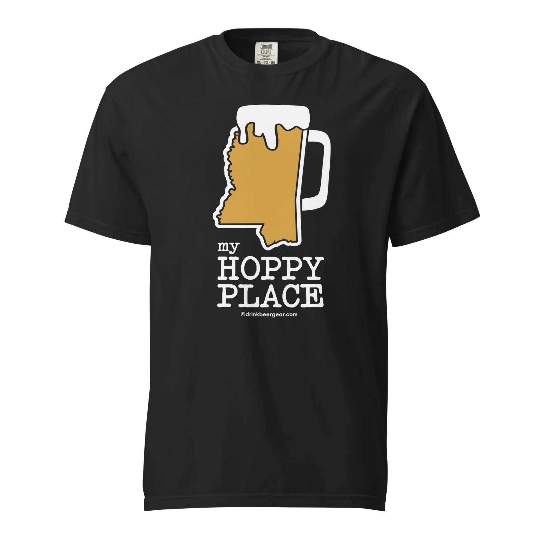 Mississippi Beer Mug Tee - My Hoppy Place - COMFORT COLORS BRAND TEE Drink Beer Gear