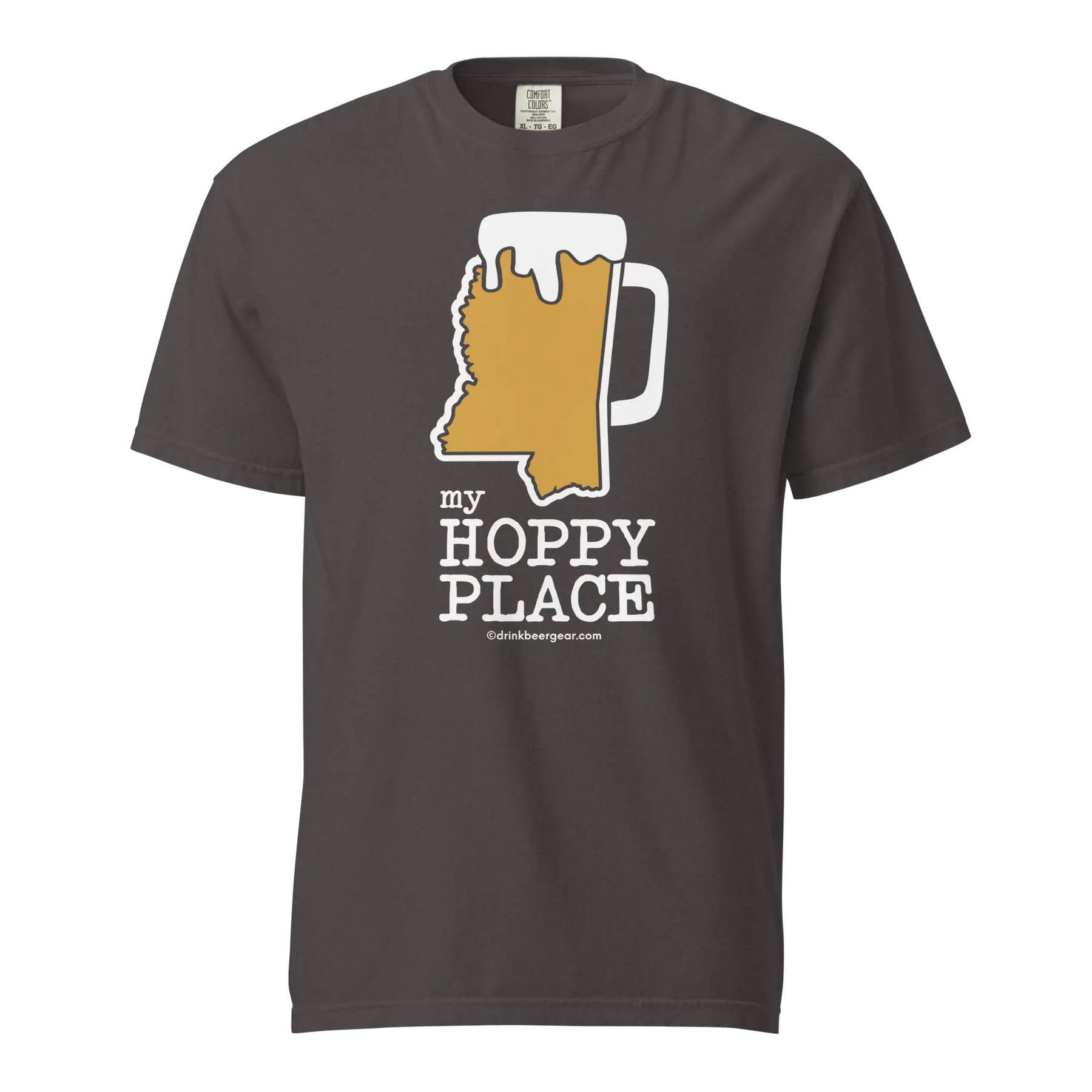 Mississippi Beer Mug Tee - My Hoppy Place - COMFORT COLORS BRAND TEE Drink Beer Gear