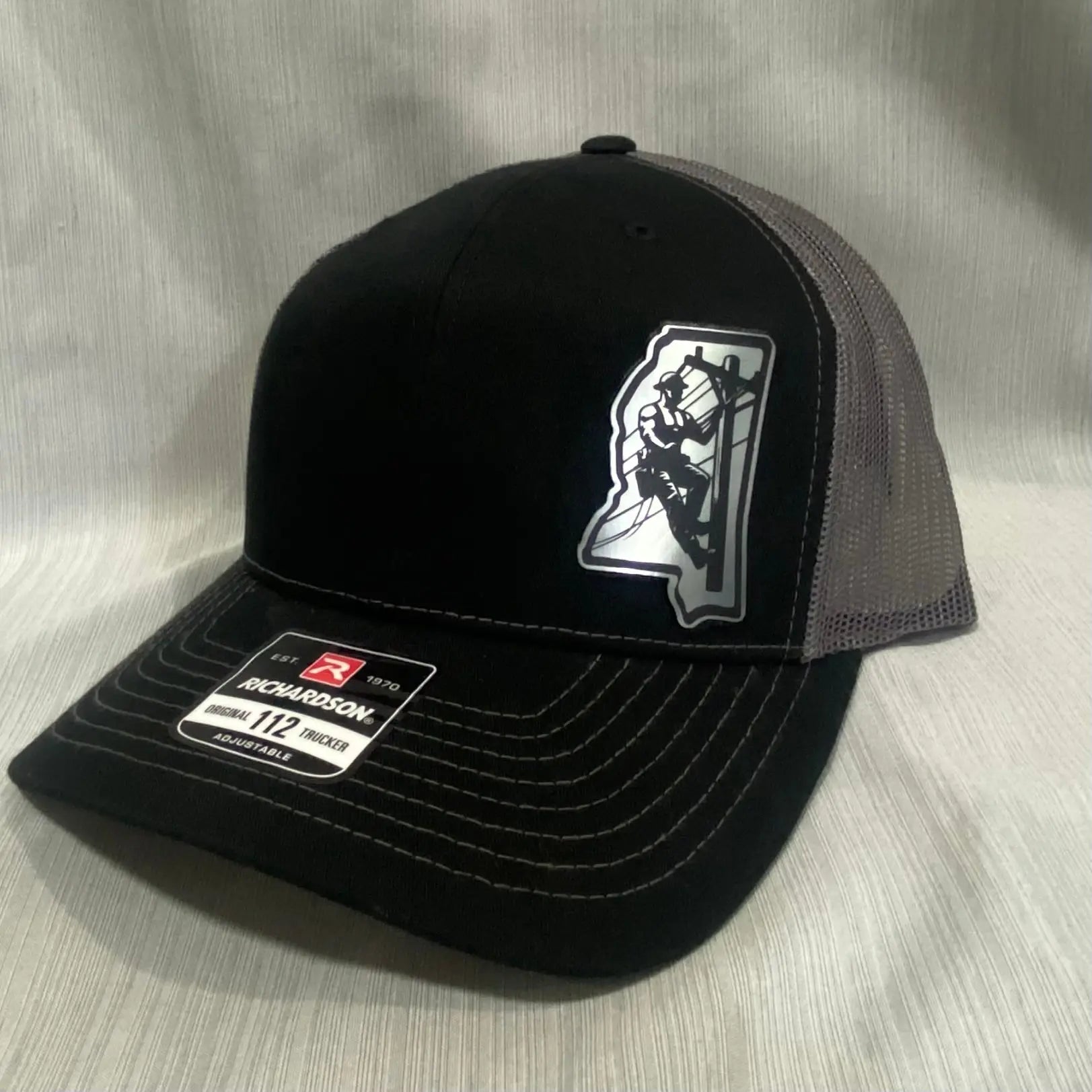 Mississippi Lineman Patch Hat by Poor Hog Customs, Southern lifestyle apparel main product photo