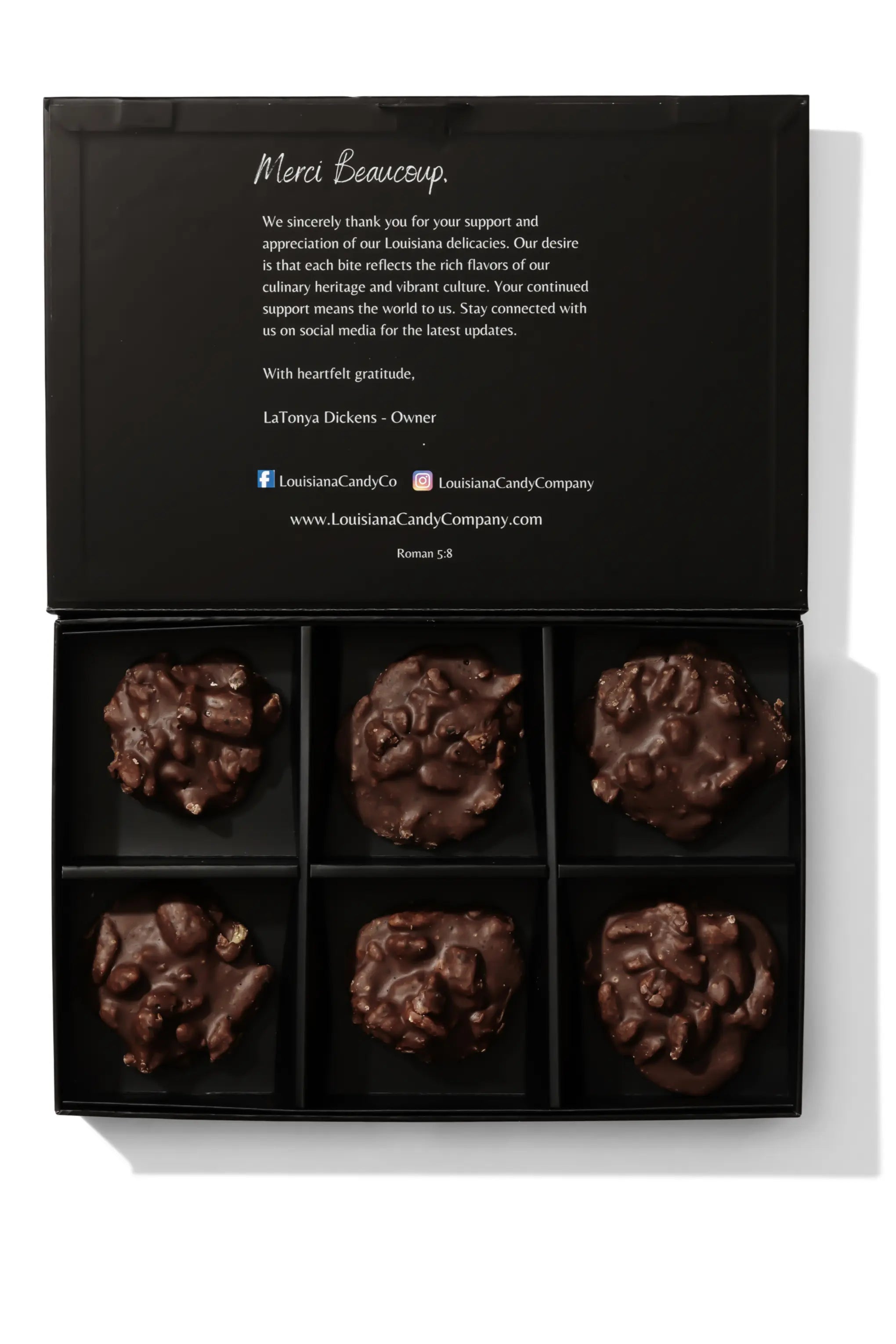 Mississippi Mudslide Pralines - 6 Count Louisiana Candy Company