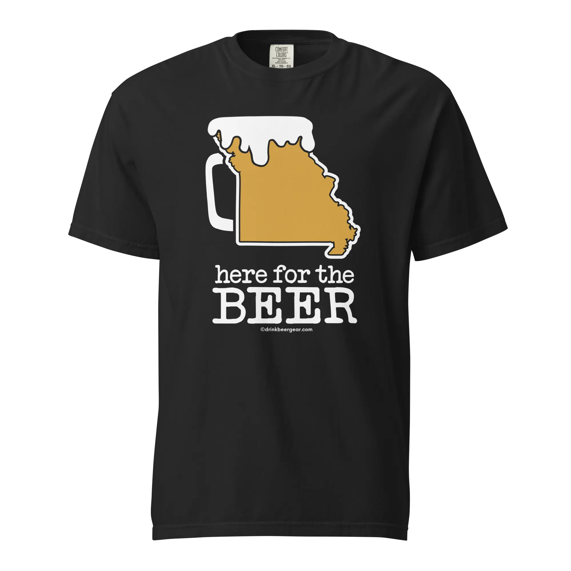 Missouri Beer Mug Tee – Here For The Beer. - COMFORT COLORS BRAND TEE Drink Beer Gear