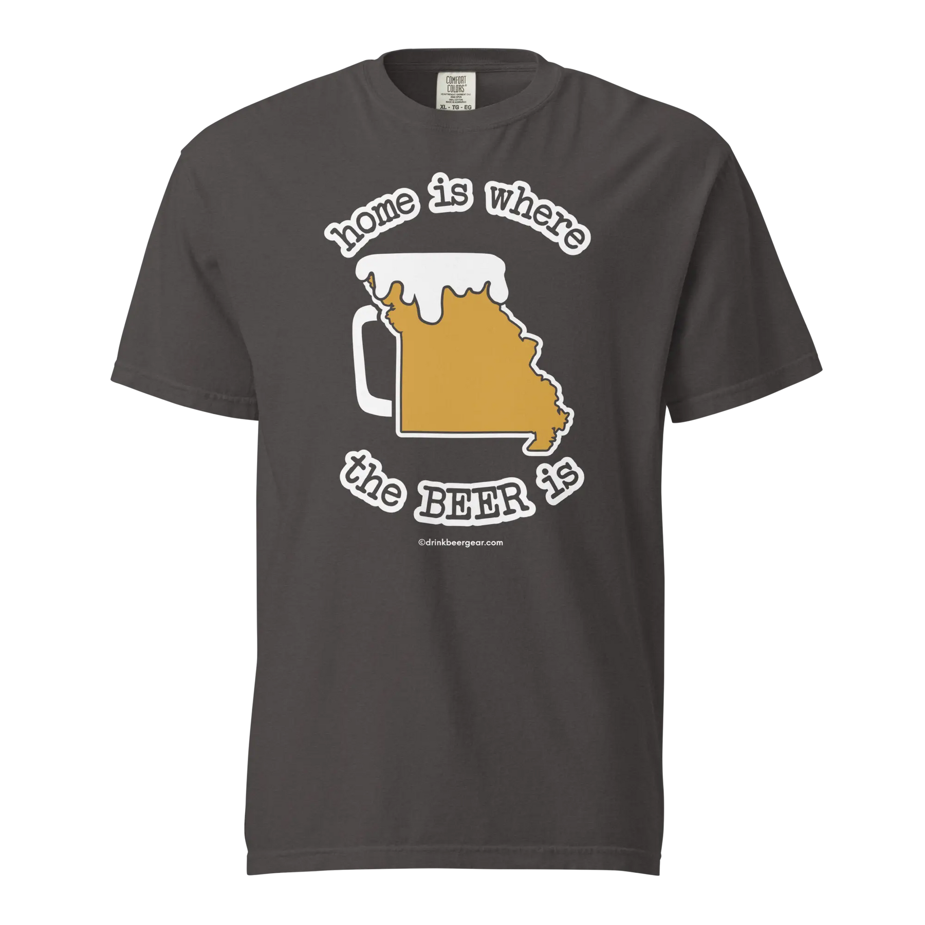 Missouri Beer Mug Tee – Home Is Where The Beer Is - COMFORT COLORS BRAND TEE Drink Beer Gear