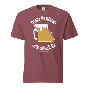 Missouri Beer Mug Tee – Home Is Where The Beer Is - COMFORT COLORS BRAND TEE Drink Beer Gear