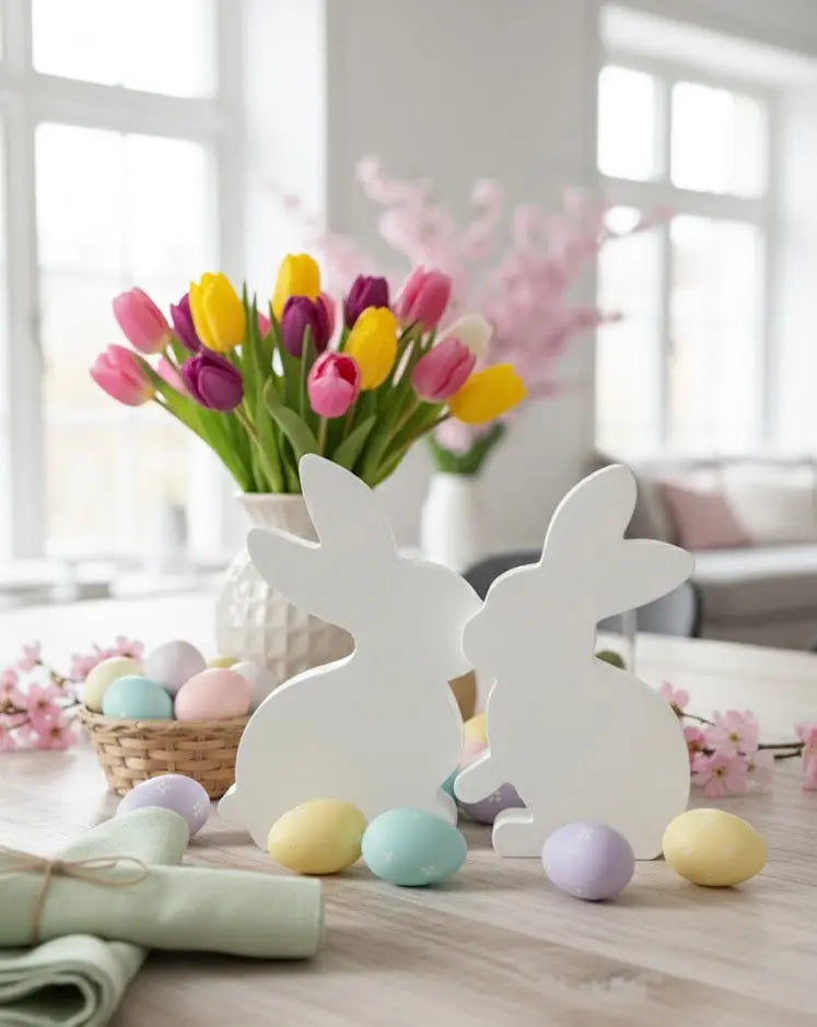 Modern Easter Rabbit Set by Believe Candle, scented candle detail photo 2