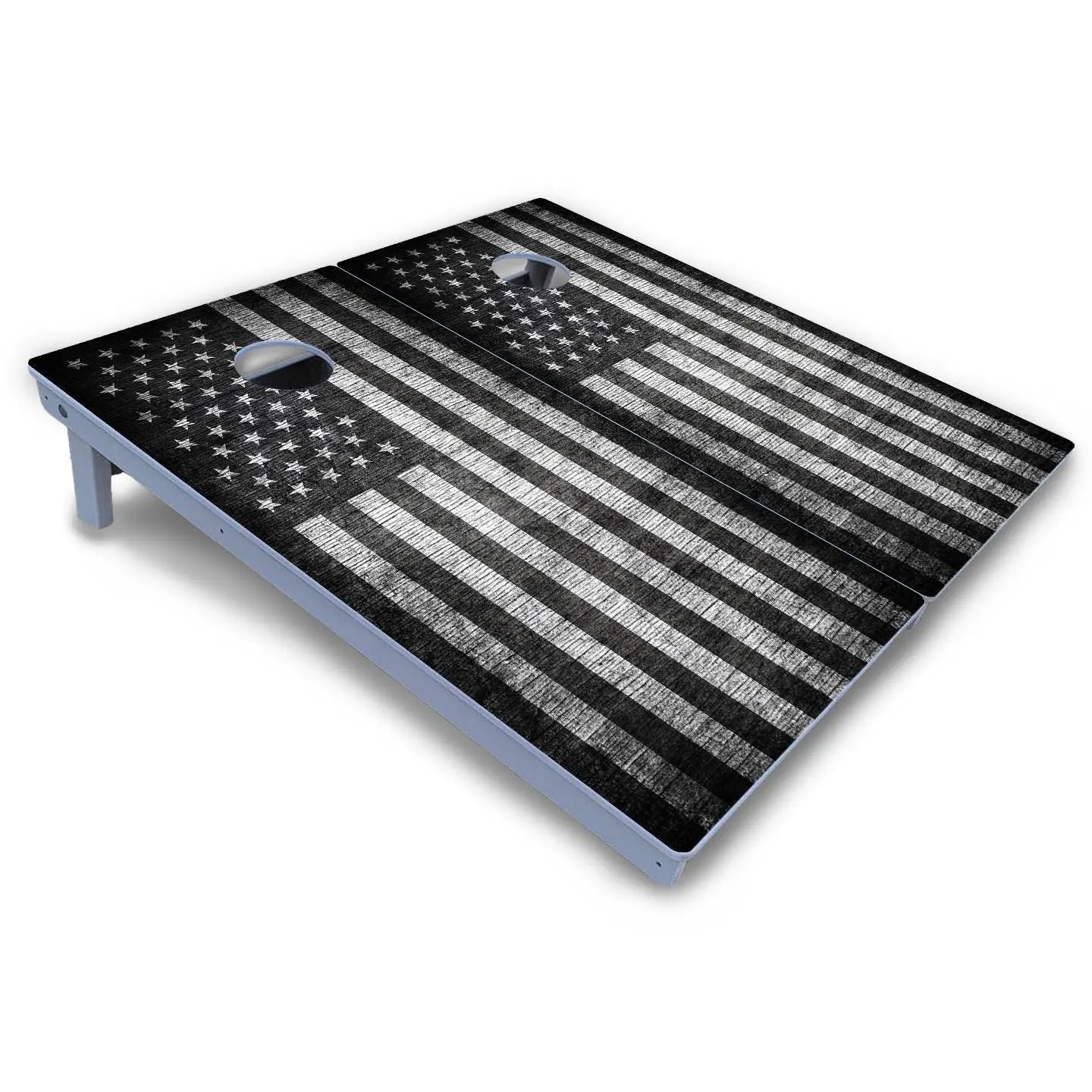 Monochrome Flag Cornhole Boards - All Weather Series Cornhole Solutions