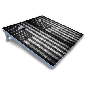 Monochrome Flag Cornhole Boards - All Weather Series Cornhole Solutions
