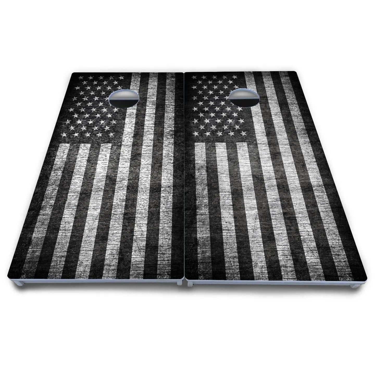 Monochrome Flag Cornhole Boards - All Weather Series Cornhole Solutions