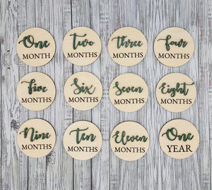 Monthly Wooden Milestone Photo Prop by EverLee Creations, Southern home decor main product photo