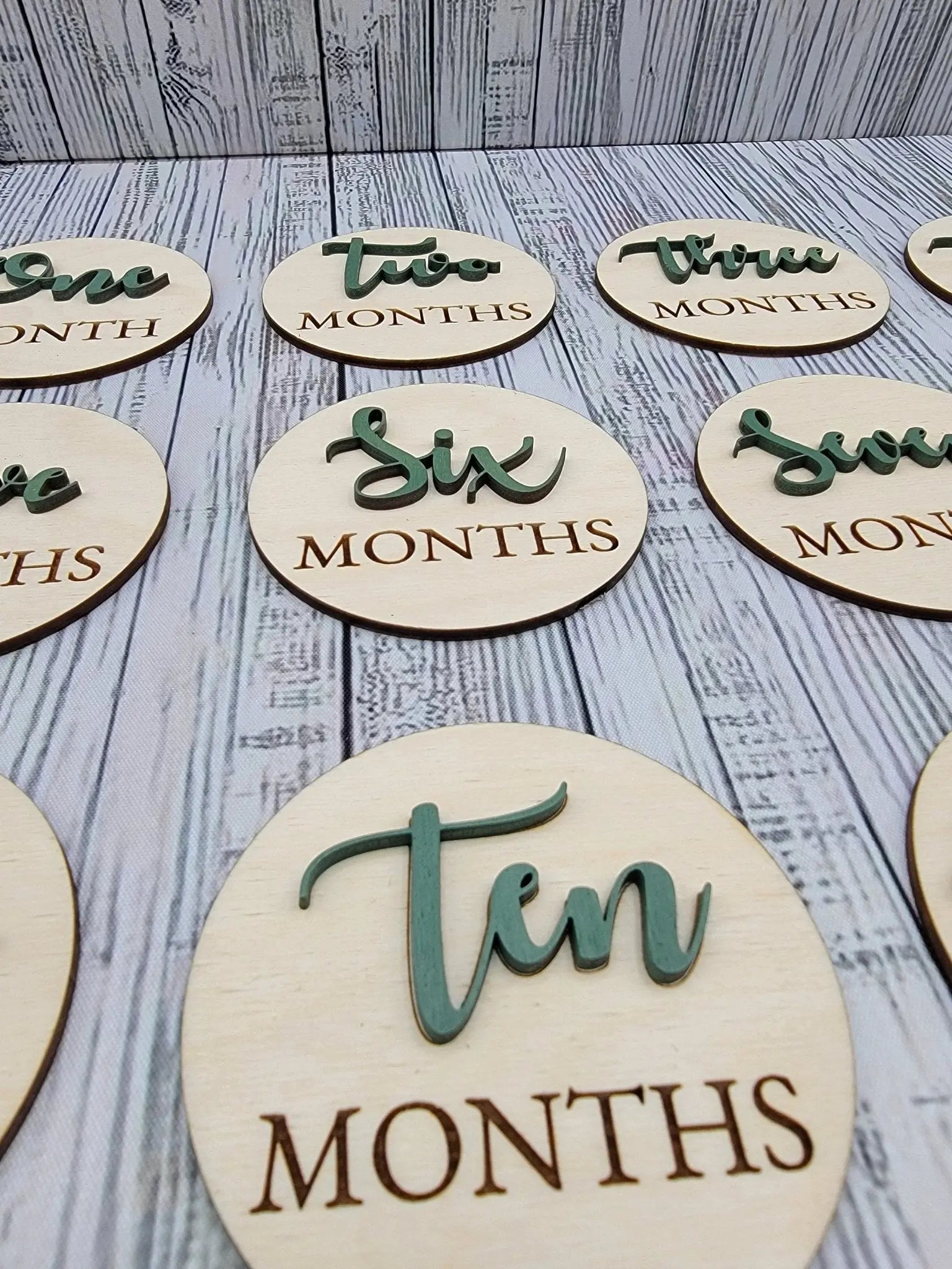 Monthly Wooden Milestone Photo Prop EverLee Creations