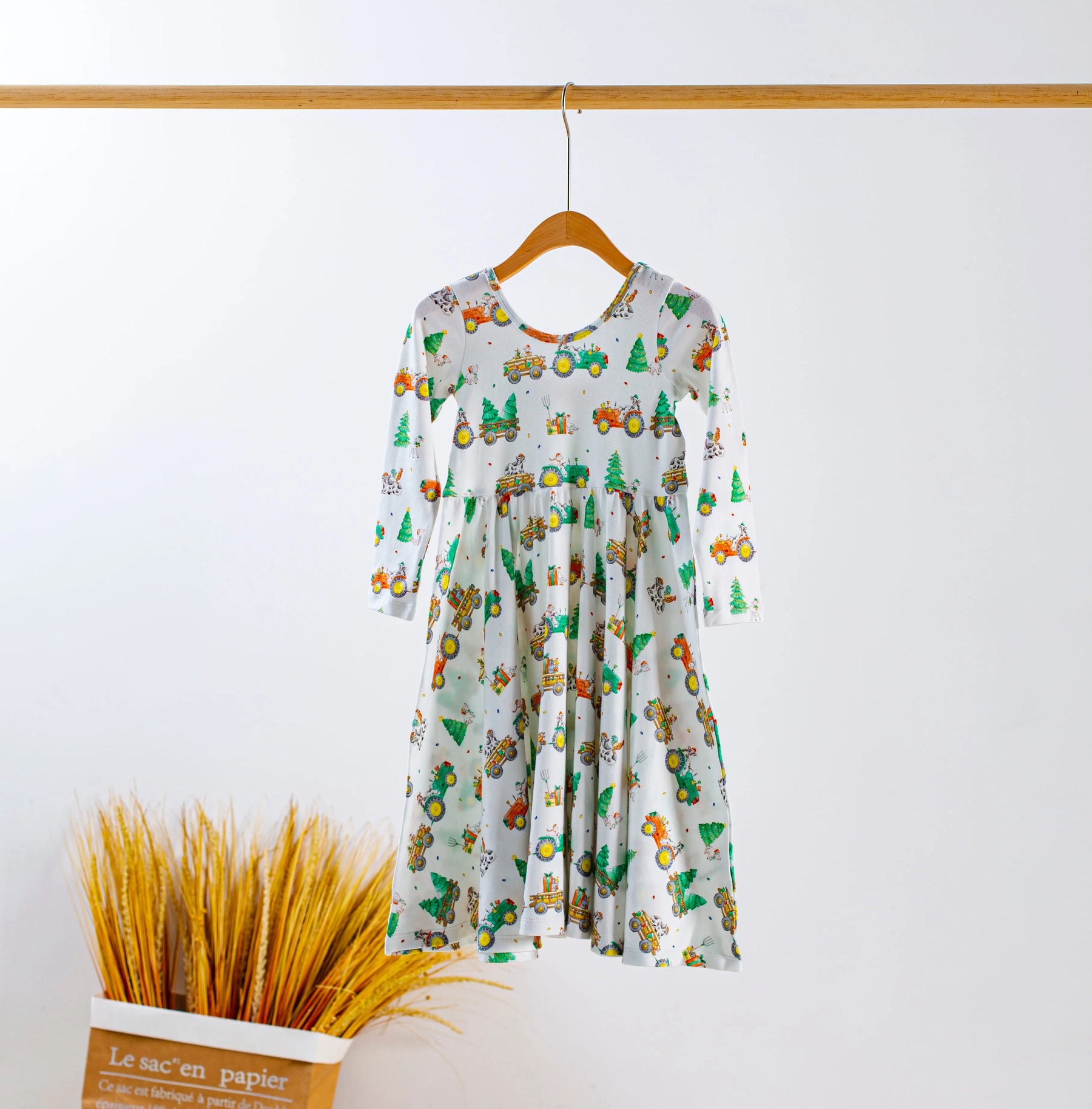 Moo-y Christmas Organic Cotton Christmas Dress for Kids Nola Tawk
