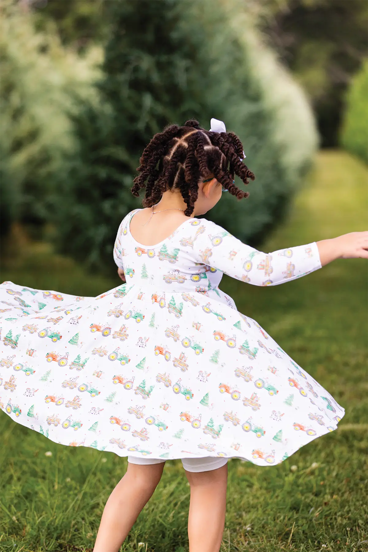 Moo-y Christmas Organic Cotton Christmas Dress for Kids Nola Tawk