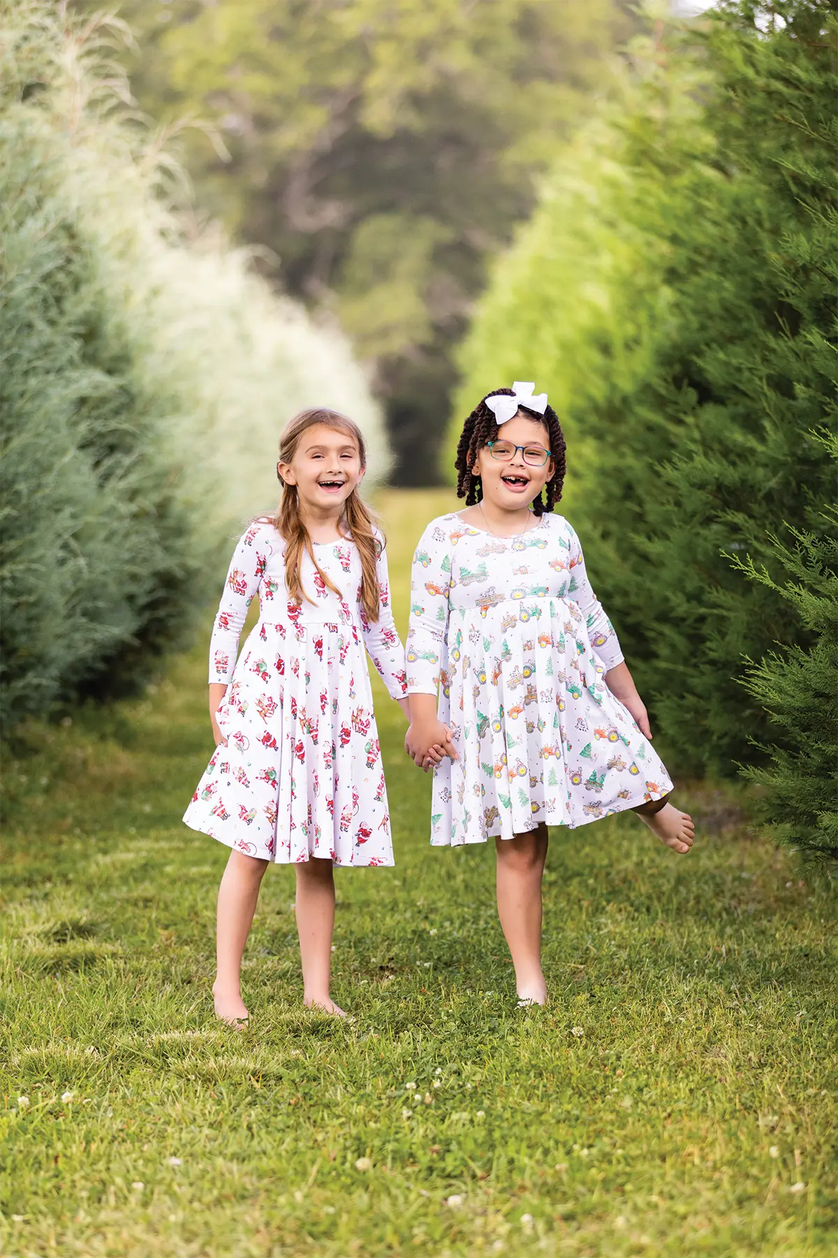 Moo-y Christmas Organic Cotton Christmas Dress for Kids Nola Tawk