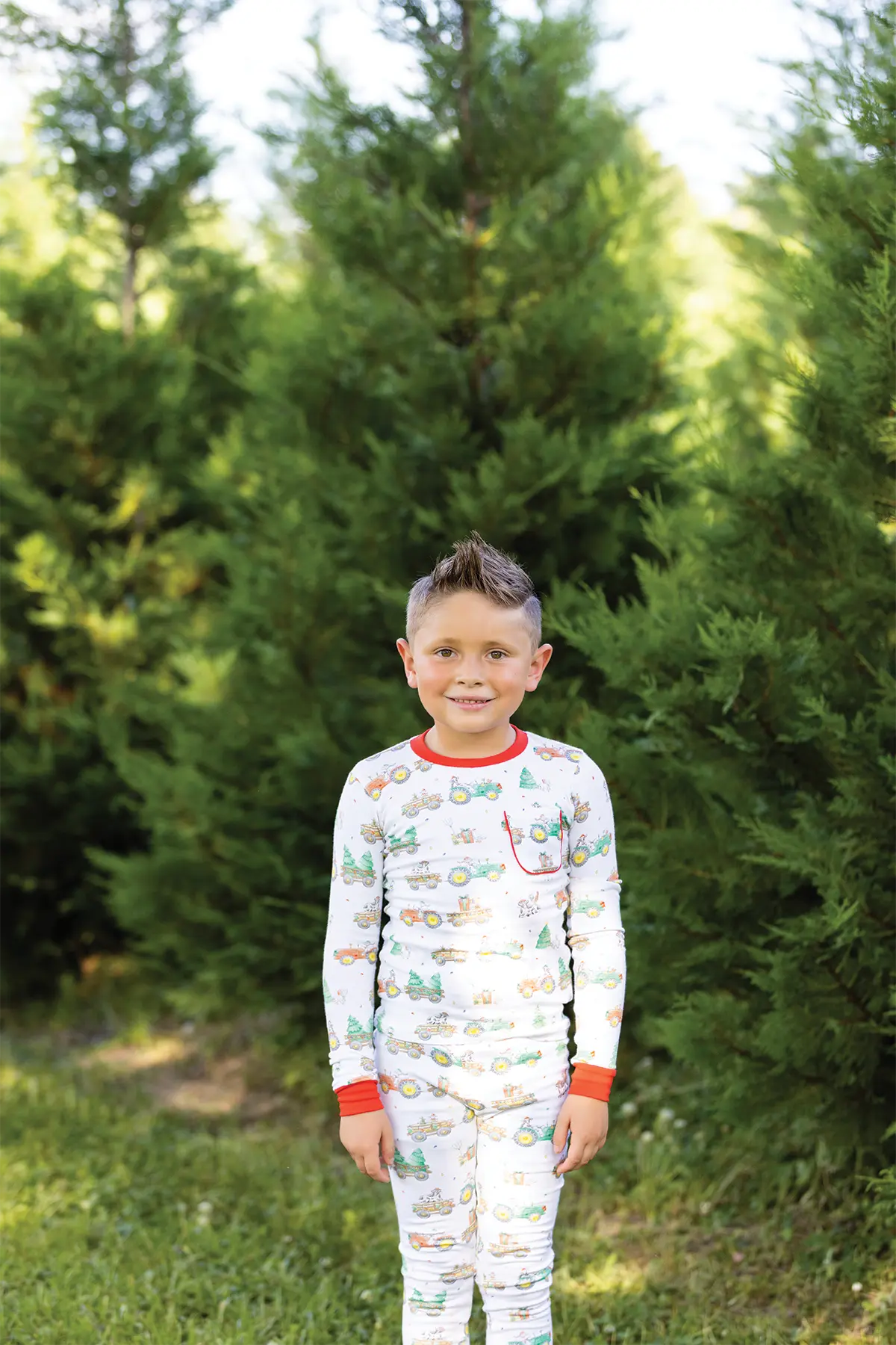 Moo-y Christmas Organic Cotton Christmas Kids Pajamas by Nola Tawk, Southern food gift detail photo 4