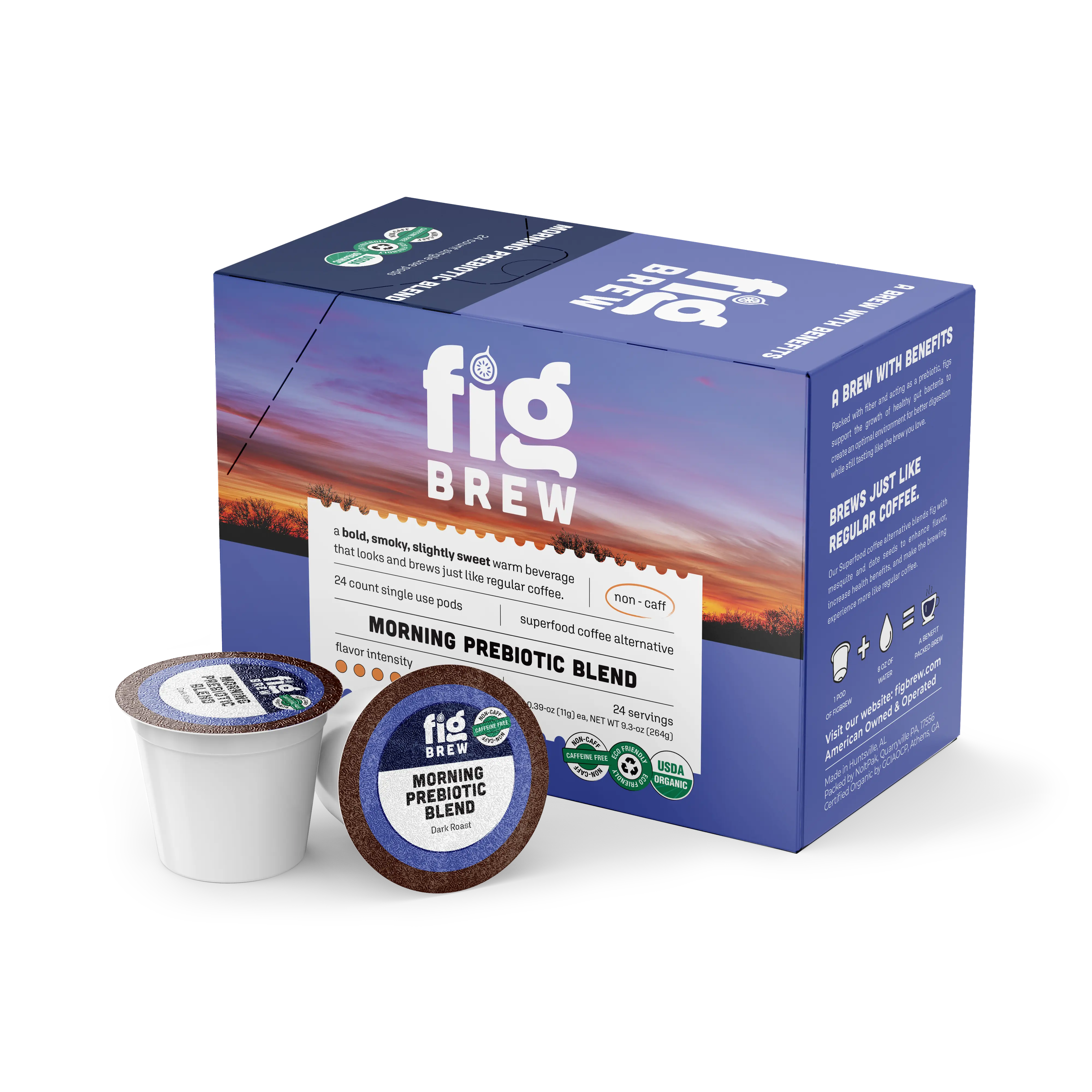 Morning Prebiotic Blend 24ct Single Use Pods by FigBrewLLC, Southern food gift main product photo