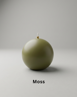 Modern sphere candle by Believe Candle – product view 3