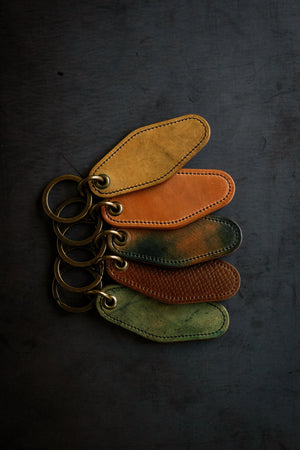 Motel Key Ring - Armagnac Hatchgrain Shell Cordovan Loyal Stricklin