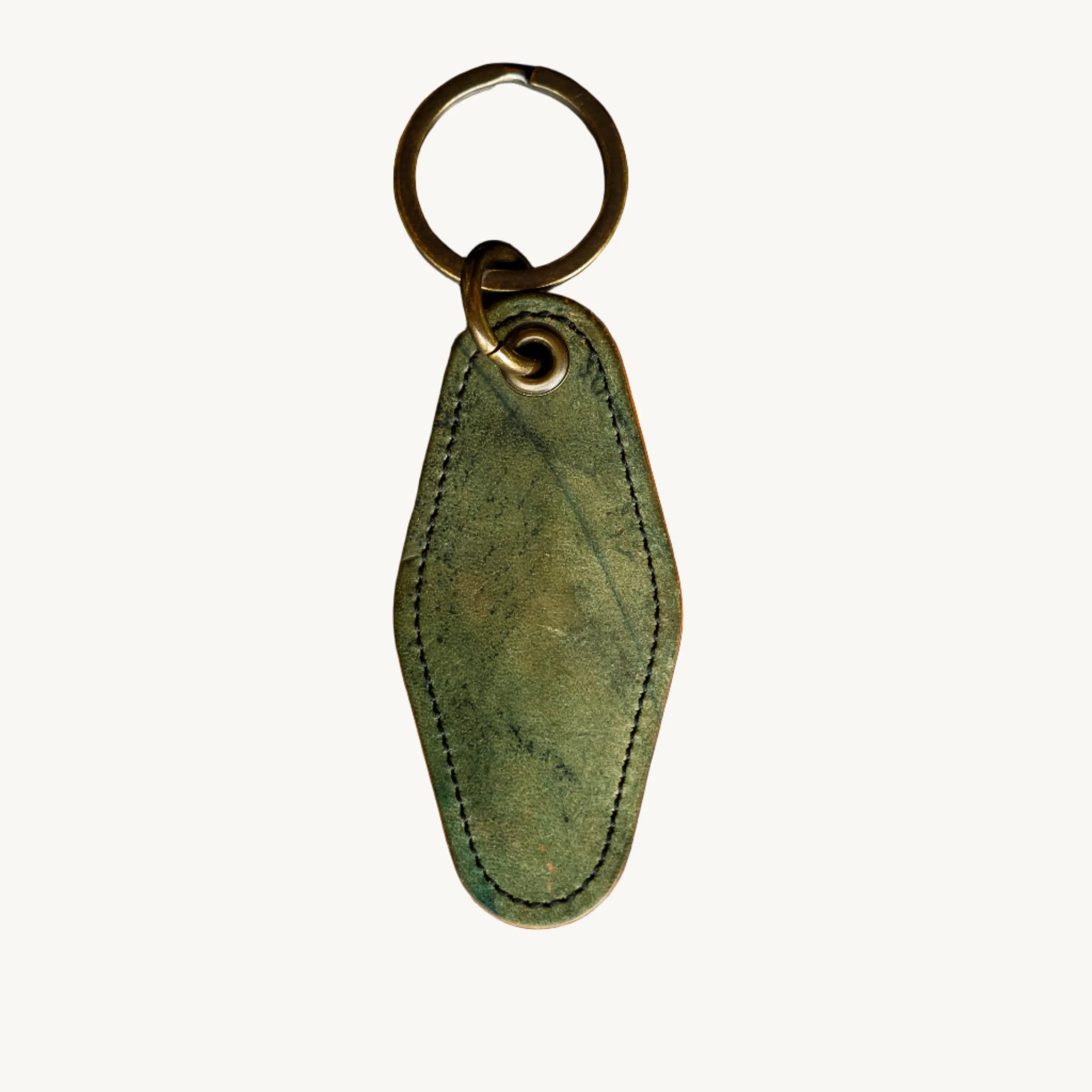 Motel Key Ring - Reverse Black Horween Shell Cordovan by Loyal Stricklin, handmade jewelry main product photo