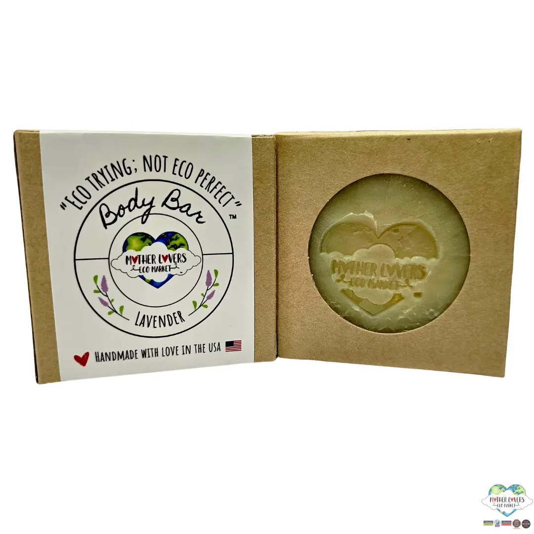 Mother Lovin Lavender Body Bar Soap by Mother Lovers Eco Market, natural skincare detail photo 2