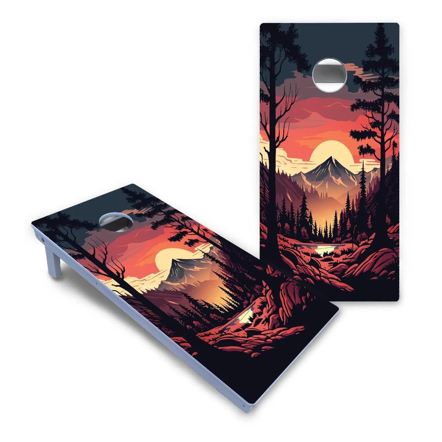 Mountain Sunset Cornhole Boards - All Weather Series Cornhole Solutions