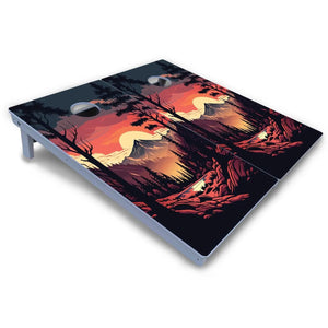 Mountain Sunset Cornhole Boards - All Weather Series Cornhole Solutions