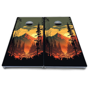 Mountain Sunset Cornhole Boards - All Weather Series Cornhole Solutions