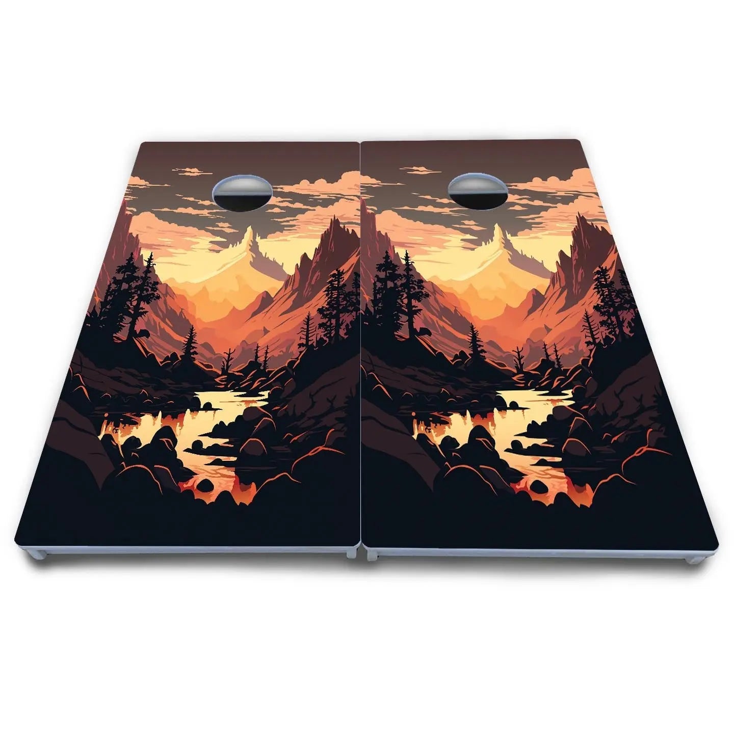 Mountain Sunset Cornhole Boards - All Weather Series Cornhole Solutions