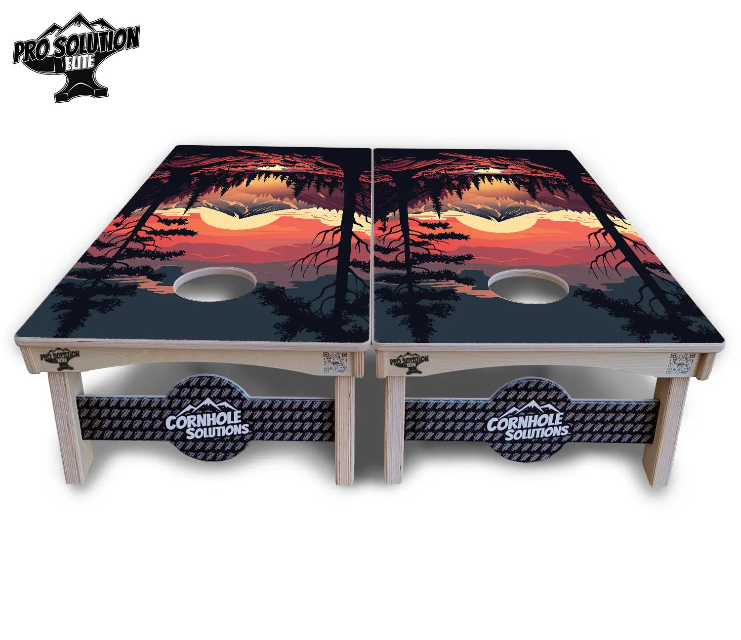 Mountain Sunset Cornhole Boards - Pro Solution Elite Series Cornhole Solutions