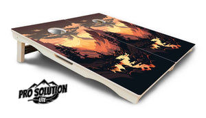 Mountain Sunset Cornhole Boards - Pro Solution Lite Series by Cornhole Solutions, custom cornhole board detail photo 14
