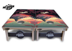 Mountain Sunset Cornhole Boards - Pro Solution Lite Series by Cornhole Solutions, custom cornhole board detail photo 16